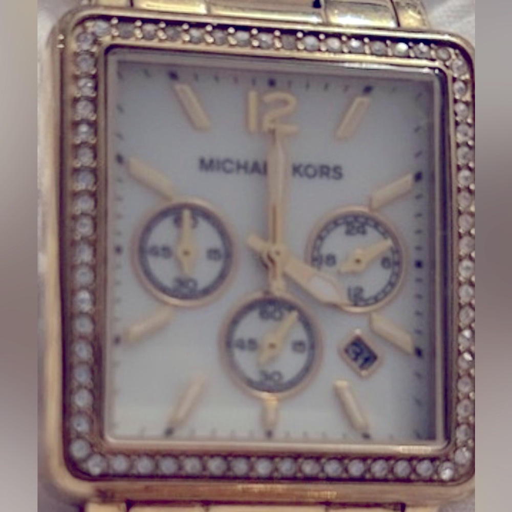 Michael Kors gold diamond watch